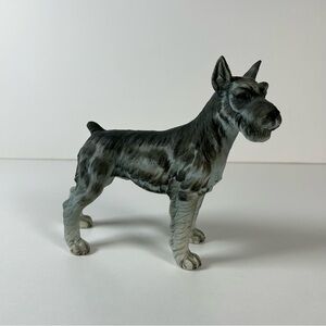Vintage Andrea Sadek 7733 BLUE Schnauzer Dog Figurine 6.5x7” Porcelain Japan